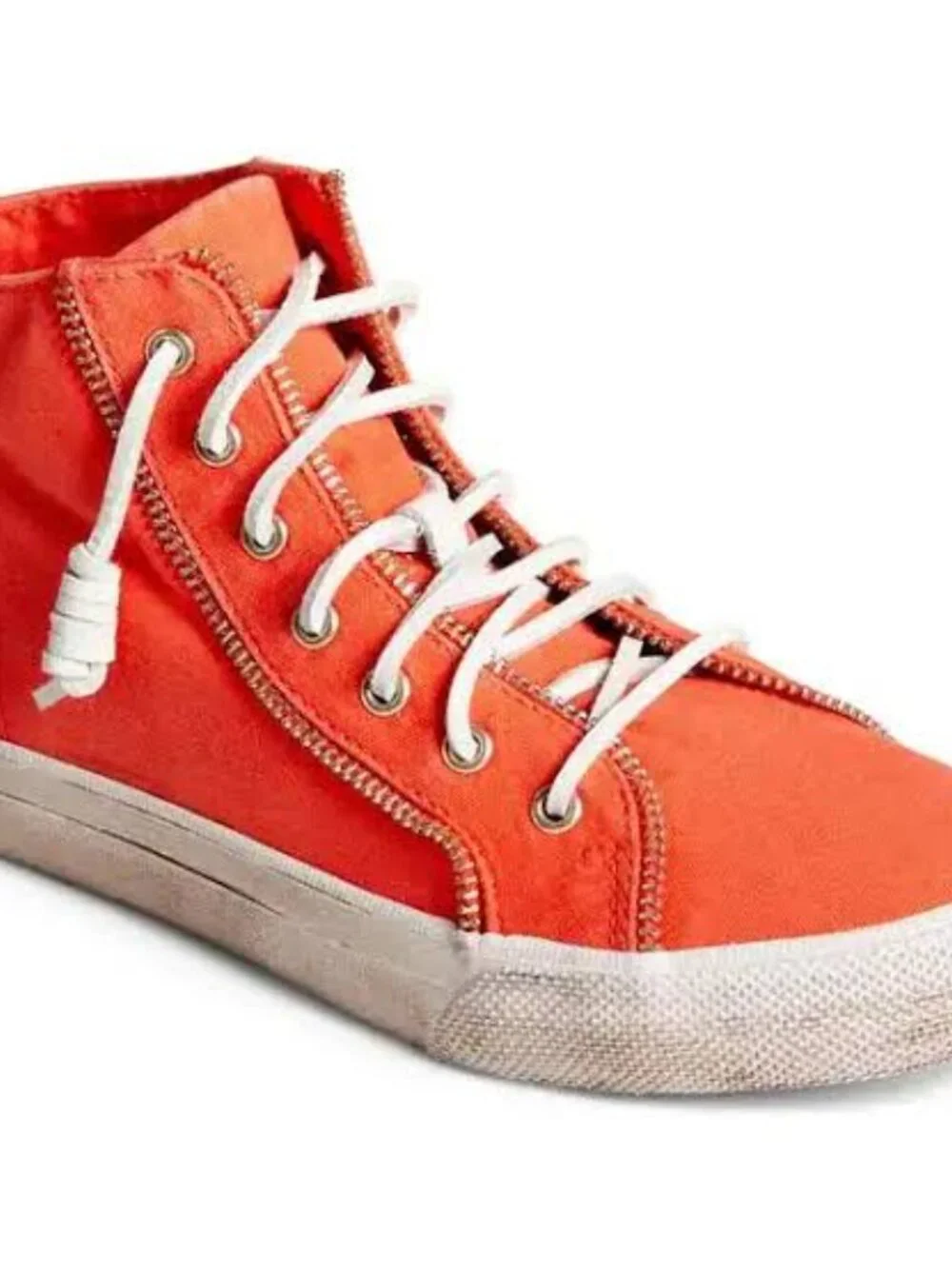 Sperry X Rebecca Minkoff  High Top Sneakers, Orange Women Size 9 NEW